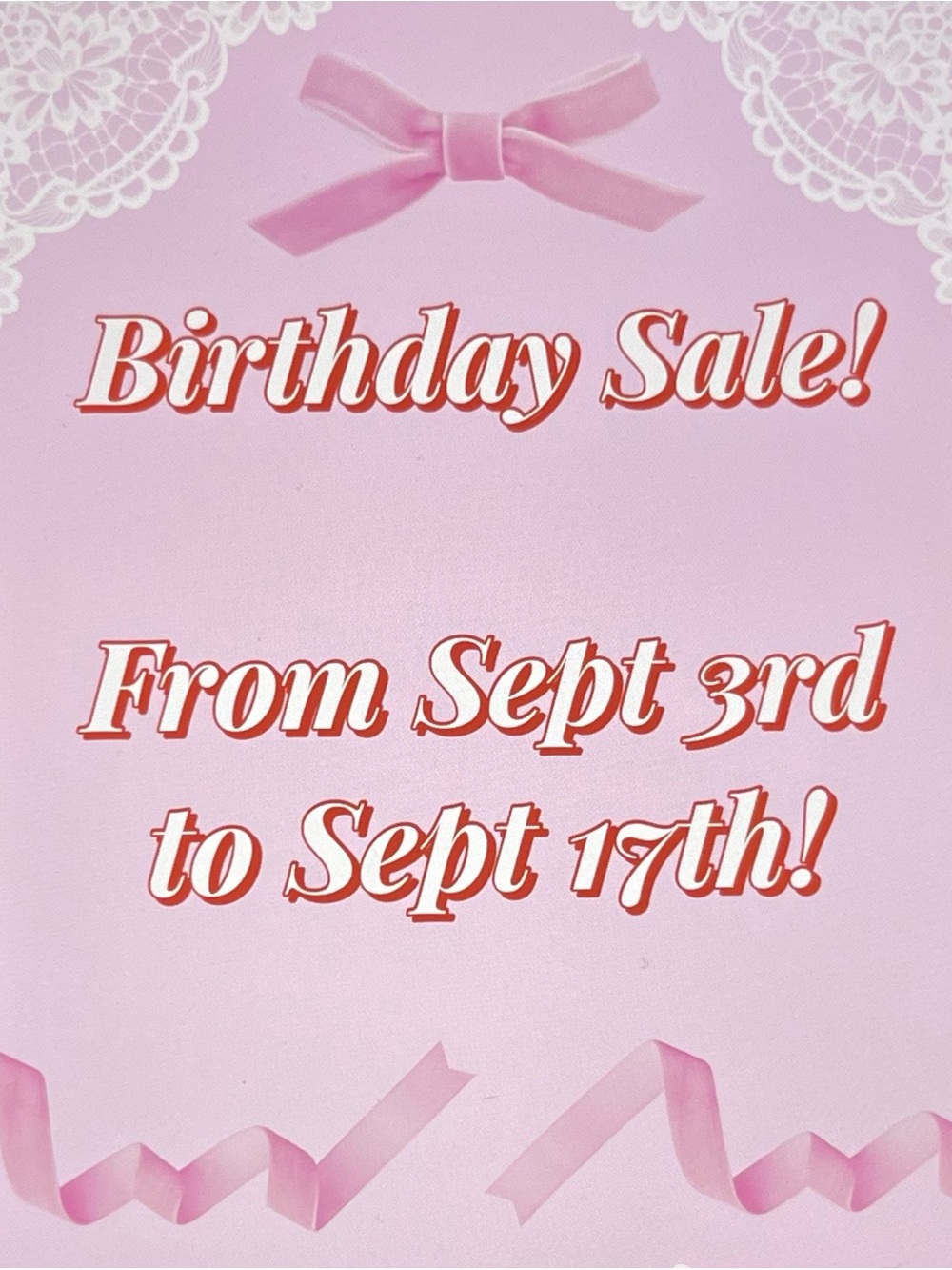 Birthday Sale!!